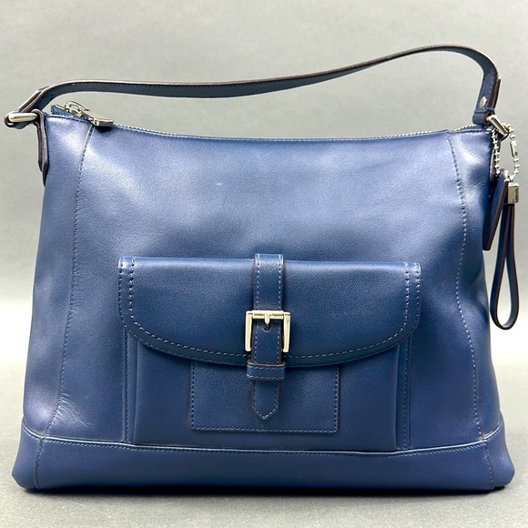 Coach | Bags | Coach F2988 Navy Blue Hobo Handbag Purse 14x1x4
